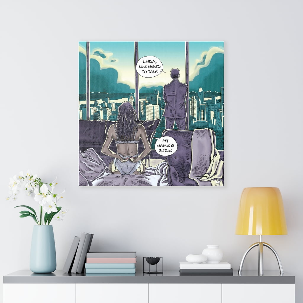 No sex in the city canvas print